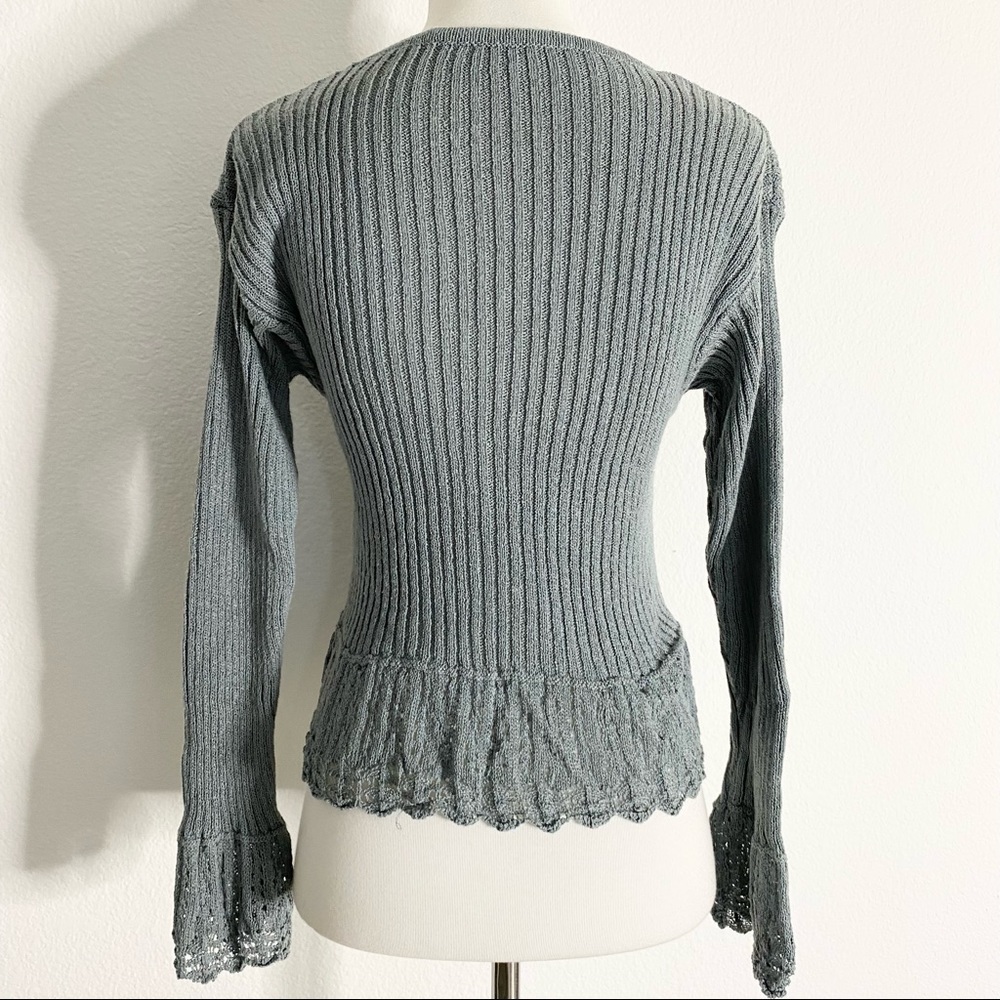 Gray Ribbed Sweater - Picture 2 of 5